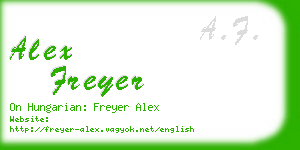 alex freyer business card